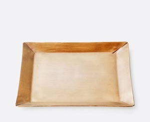 Forme carrée en métal plateau de service alimentaire but de mariage maison vaisselle service décoratif fait à la main en métal massif - Product Image 2