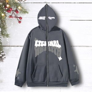 Vente en gros d'usine, sweats à capuche personnalisés pour hommes et femmes, style streetwear hip-hop, imprimés, fermeture éclair, sweats à capuche, ODM, tissu, motif de designer - Product Image 2