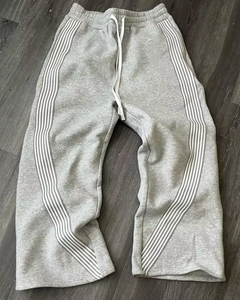 Ropa de calle personalizada 360 420 500gsm en blanco francés Terry ácido lavado holgado pierna ancha Jogger pantalones de chándal para hombres - Product Image 6