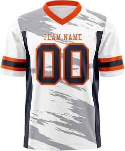 Camiseta de fútbol americano para hombre de alta calidad bordada al por mayor uniforme de todo el equipo barato transpirable de manga corta talla grande - Product Image 1