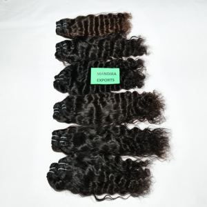 100% extensions de cheveux humains vierges non traités pas cher tissage ondulé cuticule alignée style de vague de temple indien avec cheveux en dentelle HD - Product Image 5