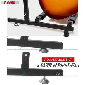 Soporte de suelo para 5 guitarras con 9 ranuras ajustables para guitarras Flying V - Product Image 6