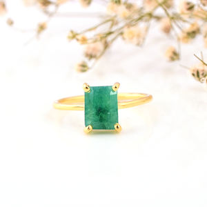 Joyería de anillos de piedras preciosas de plata Esmeralda 925 - Product Image 3