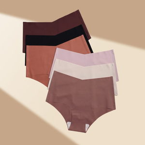 Braguitas Clásicas de Cintura Alta sin Costuras para Mujer, Cobertura Completa, Seda Helada, Invisibles, Suaves y Cómodas - Product Image 3