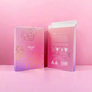 custom sleep sheet mask paper box hot foil stamping luxury skincare packaging cosmetic packaging