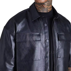 เสื้อเชิ้ตหนังผู้ชายราคาส่ง ทรงเข้ารูป ผ้าถักเนื้อแน่น ติดกระดุม แห้งเร็ว น้ำหนักเบา ทันสมัย สไตล์สตรีทแวร์ - Product Image 3