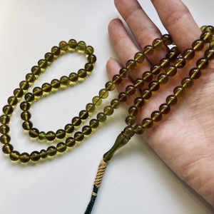 99 perles de prière vertes musulmanes, Dhikr islamique, chapelet de méditation, cadeau idéal pour le Ramadan - Product Image 6