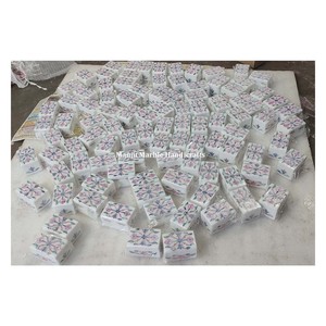 Produit de qualité supérieure fabriqué à la main Design marbre incrustation boîte avec nacre fleur Art naturel poli pour boîte de rangement de bijoux - Product Image 6