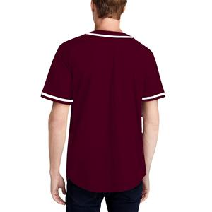 Camiseta de Béisbol Personalizada con Nombre de Equipo 00, Negra y Roja, Impresión Serigrafiada, Manga Corta para Hombre, Poliéster, Absorbe la Humedad, Cuello en V, Corte Regular - Product Image 5