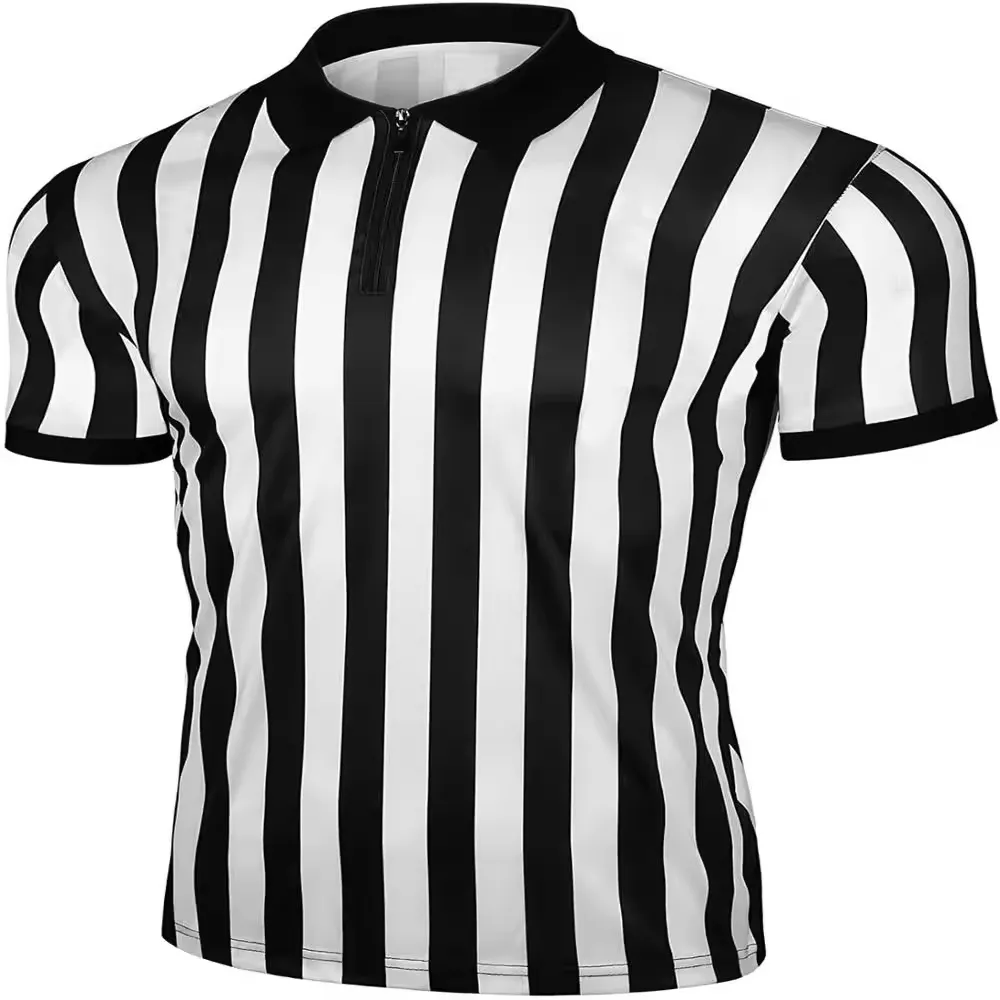 T-shirt d'arbitre de football personnalisé pour hommes Chemises d'arbitre de plusieurs couleurs avec numéro d'équipe et nom d'arbitre uniforme