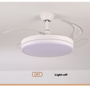 DON FELIZ 42 Inch Modern <b>Ceiling</b> <b>Fan</b> LED Light Low Profile Flush Mount Low <b>Ceilings</b> Energy Saving AC Motor 3 Color Change <b>Remote</b> - Product Image 4