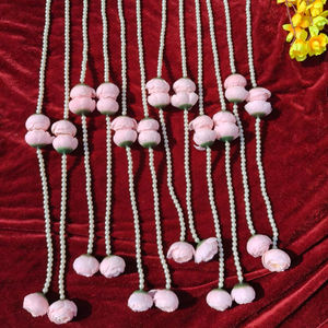 Mala de bienvenue élégante en perles de pivoine pour les Baraties, Mala de perles de mariage, Milni Punjabi Haar |   Bienvenue 4 Feet Swagat Mala - Product Image 6