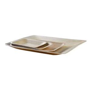 Assiettes jetables en feuille de palmier rectangle biodégradable écologique de haute qualité pour servir des aliments pour les mariages et les fêtes - Product Image 6