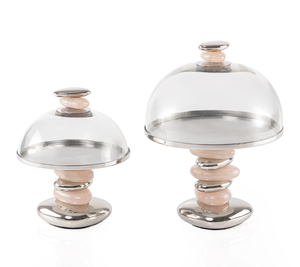 Soporte de pastel de Metal personalizable de grado alimenticio ecológico de diseño moderno Mini Servidor de repostería tapa de cúpula Mesa servicio decorativo - Product Image 3