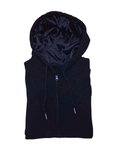 100% coton personnalisé hommes fermeture éclair jusqu'à soie surdimensionné sweats prix de gros sweat à capuche vêtements pour hommes fabricants satin personnalisé - Product Image 4