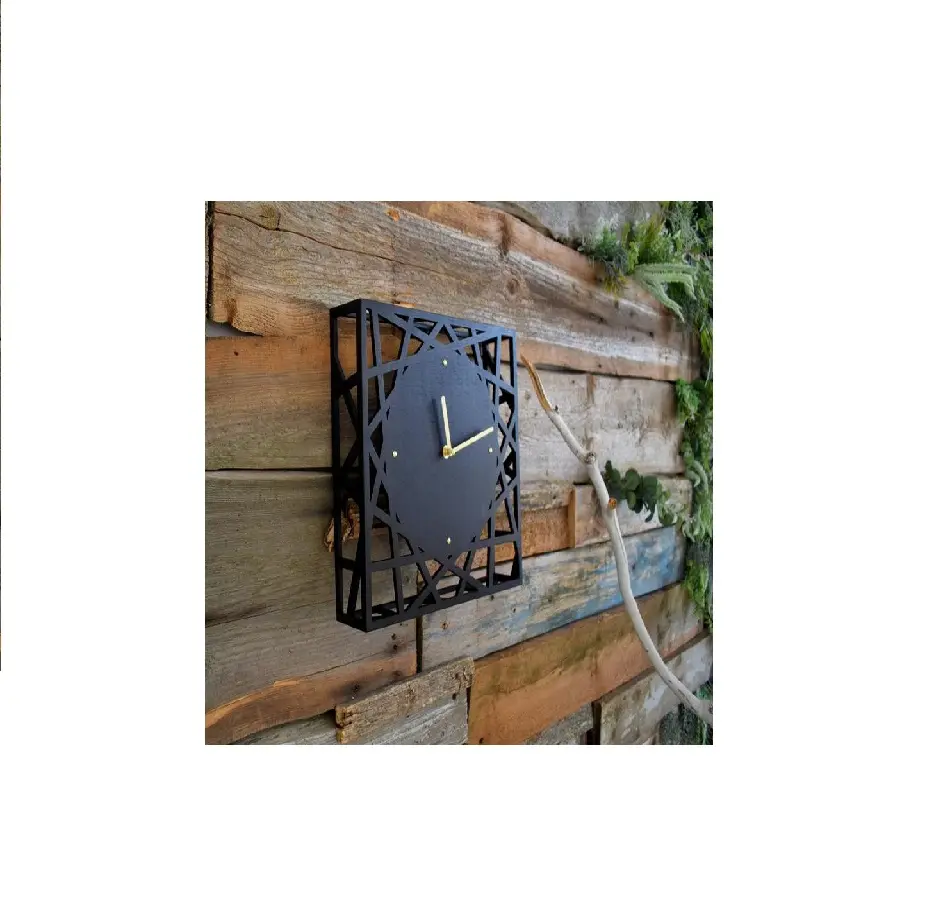 Ultimo design orologio da parete in acrilico di forma quadrata orologio decorativo da parete in stile di lusso fatto a mano prezzo basso e MOQ basso
