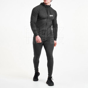 Sweat-shirts de sport pour hommes de haute qualité en polaire solide avec fermeture éclair, respirants, 100% coton, grandes tailles, saison hivernale - Product Image 2