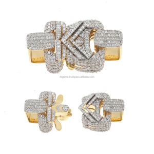 RB จี้ล็อคฮิปฮอปทันสมัยปรับแต่งได้ตามต้องการสีโรสโกลด์สีเหลืองทองประดับเพชรสัญลักษณ์คริสเตียนสำหรับปาร์ตี้ Gia - Product Image 1