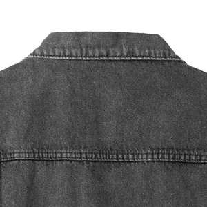 Chaleco vaquero de tendencia única 2025 Color sólido transpirable clásico 100% algodón chaleco vaquero sin mangas para hombres OEM de alta calidad - Product Image 5