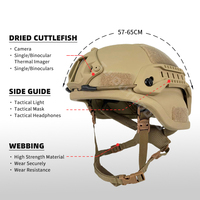 Casque tactique Coyote Brown respirant en aramide III MICH 2000, système modulaire personnalisable, 1,5 kg, protection tactique