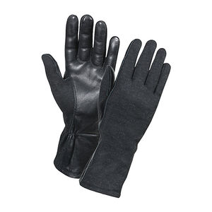 Gants de pilote en peau de chèvre noire avec technologie ignifuge Nomex Premier choix à la mode pour la protection de la formation des mains à écran tactile - Product Image 5