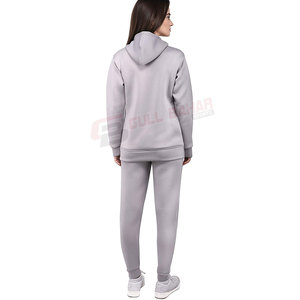 Survêtement pull respirant pour femme vêtements d'hiver décontractés à manches longues avec col à capuche couleur unie vierge - Product Image 6