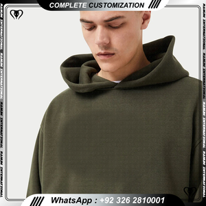 Sudaderas lisas de algodón 100 para hombre de alta calidad con logotipo personalizado, jersey con capucha Unisex, sudaderas con capucha en blanco de gran tamaño - Product Image 2