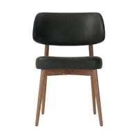 Chaise de jardin élégante en teck, mobilier de restaurant, chaise de salle à manger combinant cuir, tissu et sièges en mousse de qualité supérieure pour café