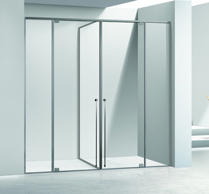 Cabina de ducha de vidrio templado en forma de T de lujo para Baño de hotel y hogar - Product Image 3