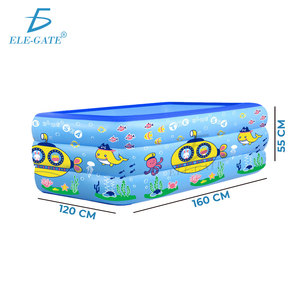 Piscina Gonfiabile con Design a Pesciolino 160*120*55 cm, Struttura per Divertimento Acquatico - Product Image 4