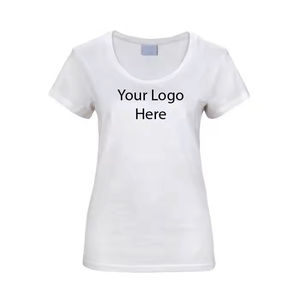 T-shirts pour femmes de sport de haute qualité en gros, 100% coton, mélange polyester/coton, appliques personnalisées, streetwear, respirant, été - Product Image 5
