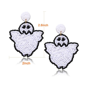 Wholesale New Halloween Christmas Accessories Gold Plated Pumpkin Skull Drop Earrings Trusted Wholesaler - Product Image 4