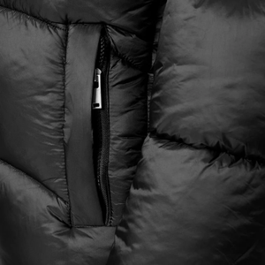 Veste matelassée en nylon brillant unisexe pour l'hiver à col montant épais grande taille nouveau manteau brillant à fermeture éclair respirant pour les couples - Product Image 2