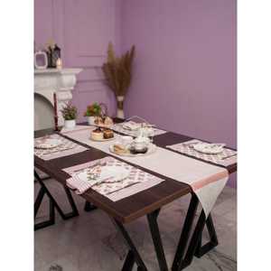 Sultan's Haven Handmade <b>Woven</b> Canvas Soft Cotton <b>Placemats</b> Handblock Print Floral Embroidery Disposable Washable Pink Home - Product Image 3