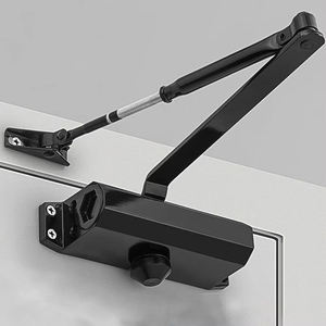 Penutup Pintu Otomatis YMC 60-70kg Bahan Aluminium Alloy Heavy Duty Warna Hitam Hidrolik Dapat Disesuaikan untuk Pintu Kayu Penutup Pintu Geser Modern - Product Image 1