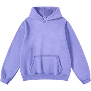 Suéter personalizado Tie-Dye para hombre, Sudadera con capucha de lana de algodón de gran tamaño, ropa de calle de invierno, técnica teñida Lisa a la moda - Product Image 1