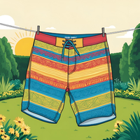 Shorts de Baño Personalizados de Satén, Cintura Media, Color Sólido, para Hombre y Mujer, Secado Rápido, Casuales, con Cordón Ajustable, Bolsillo Frontal, Logotipo Impreso, 100% Poliéster