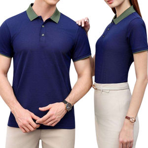 เสื้อเชิ้ตแขนสั้นผู้ชายคุณภาพสูง ผ้าถัก ระบายอากาศได้ดี ปักลาย โพลีเอสเตอร์/คอตตอน พิมพ์ลาย เหมาะสำหรับใส่ทำงาน - Product Image 5