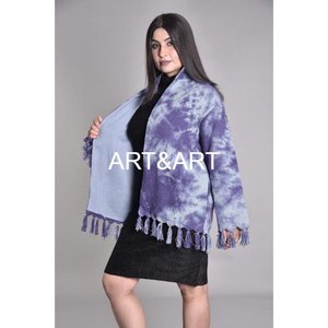 Beau manteau d'hiver unisexe tissé à la main en coton matelassé avec broderie TNT Suzani, tissu court et écologique de taille XL - Product Image 4