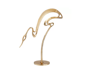 Escultura de metal exclusiva Base de madera para sala de estar Vajilla Artículos decorativos para el hogar Fabricante al por mayor Proveedor - Product Image 6