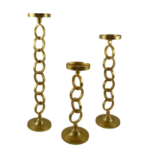 <b>White</b> Colored Metal Candle Holder Painted New Style Set of 3 Candle Stand for Home Villa Dinner and Wedding Decors Candle Stand - Product Image 3