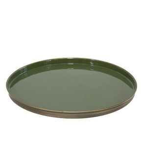 Plateau à bougies élégant en métal doré - Plateau décoratif ovale minimaliste pour salle de bain, table basse et décoration de salon - Product Image 5