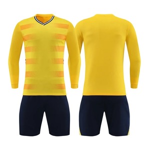 Ensemble de maillots de football à manches longues pour hommes garçons et adultes uniformes d'entraînement de course à pied vêtements de sport vierges d'équipe imprimés - Product Image 4