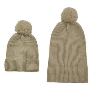 Gorros de punto con pompón personalizados ODM, gorros de punto bordados con etiqueta personalizada en diferentes colores - Product Image 6