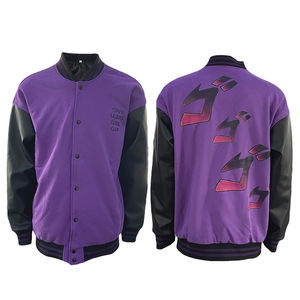 Chaqueta de béisbol de algodón con logotipo bordado para hombre, ropa de calle informal unisex, chaqueta con letras - Product Image 1