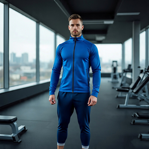 Jogging Wear Soccer Tracksuit <b>Men's</b> Training Exercise Wear <b>Trucker</b> Zipper <b>Jacket</b> and Pants Soccer Tracksuits <b>Men</b> - Product Image 3