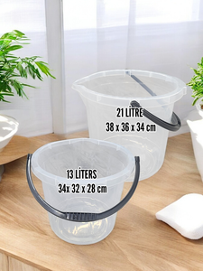 ถังทำความสะอาดสีฟ้า21L ที่มีด้ามจับที่สะดวกสบาย - Product Image 3