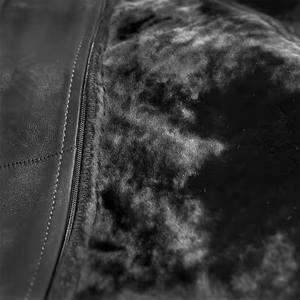 Veste d'hiver en cuir et duvet sur mesure Veste de moto en cuir de luxe personnalisée pour hommes - Product Image 6