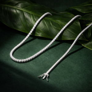 Collier Chaîne Tennis en Diamant de Laboratoire Certifié IGI CVD VVS, Coupe Ronde Brillante, Argent 925, Unisexe, Aniva - Product Image 6