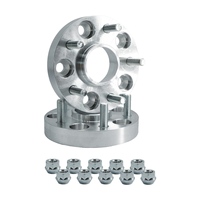 Entretoises de roue Simoni Racing 25 mm 5x114.3 avec boulons de centrage 64.1, finition argentée, en Ergal et acier galvanisé pour rétrofit/amélioration